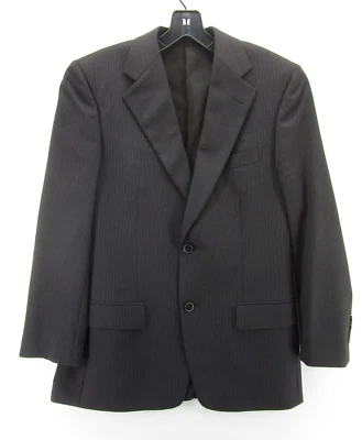 Abrigo Deportivo Ermenegildo Zegna Hombre 38 Gris Blazer Lana Rayas Rayas 2 Botones Foto 1 de 4