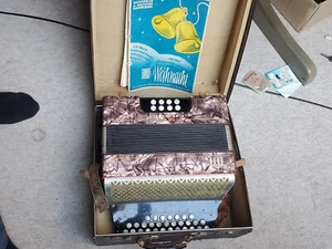Nice old Hohner "Victoria Club Modell" button Accordian accordion Bb/Eb - Picture 1 of 13