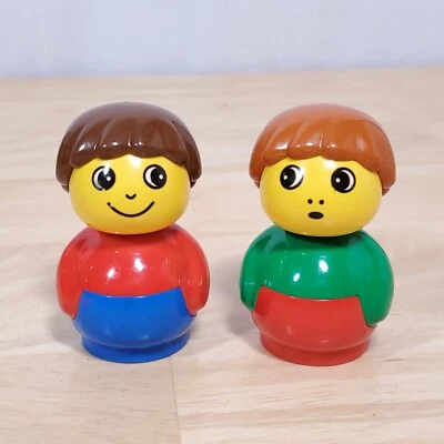 Vtg Lego Duplo Baby Primo 3” Figures Boy Minifigs Red Blue Green People - Image 1 of 4