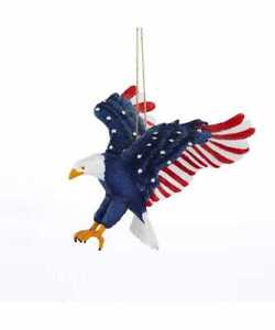 STARS AND STRIPES EAGLE American Flag Bald Eagle Christmas Ornament, Kurt Adler