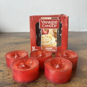 Yankee Candle Sugared Cinnamon Apple Scented Tea Lights - Box Of Five (5) - Picture 1 of 7