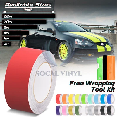 Matte Color Racing Stripes Vinyl Wrap Decals For Acura RSX Stripe 10FT / 20FT - Image 1 of 4