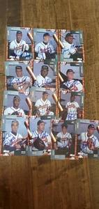 1992 FLEER PROCARDS MACON BRAVES SIGNED AUTO CARD LOT OF 13 CARLOS REYES AYRAULT - Bild 1 von 1