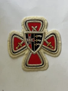 Insignia de pecho de alambre de lingotes de caballero templario masónico, 4 pulgadas de ancho - Imagen 1 de 1
