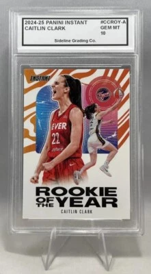 Gema graduada Caitlin Clark como nueva 10 novato 2024-25 Panini novato del año rara Foto 1 de 4