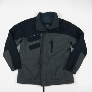 LL Bean Jacket Boys Medium 10-12 Gray Thinsulate Insulation Coat Zip Pockets - Picture 1 of 11