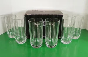 Royal Doulton MODE Crystal Highball Tumbler (s) LOT OF 6 Clear Glass Made Italy - Picture 1 of 12