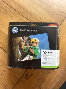 Genuine HP 02 Photo Ink Plus Photo Paper 6 Color Exp 19 - Picture 1 of 7