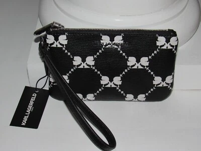 Muñeca KARL LAGERFELD Paris Adele Bolsa Blanco y Negro Estampado Karl Nueva con Etiquetas $68 Foto 1 de 3