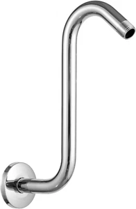 8" S-Shaped Shower Head Extension Arm with Flange - Picture 1 of 12