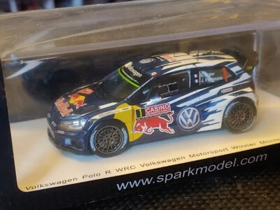 1x Spark S4501 VOLKSWAGEN POLO S.OGIER  - WINNER Rally MONTECARLO 2015-1:43 RARE - Immagine 1 di 4
