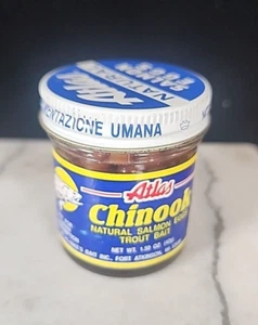 Atlas Mike's Vintage Chinook Natural Salmon Eggs Trout Bait 1.5oz. Metal Lid - Picture 1 of 6