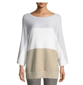 Lafayette 148 New York Women's Color Block Bateau Neckline Boxy Sweater XXL - Picture 1 of 6