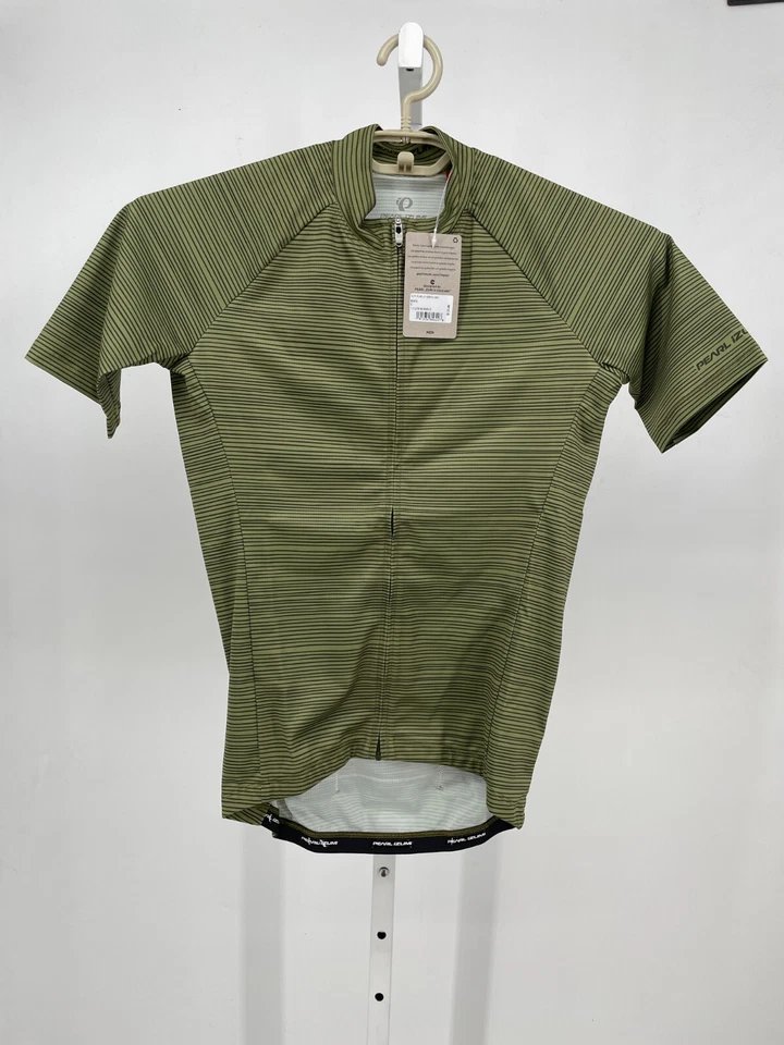 Pearl Izumi Mens ELITE  Pursuit Graphic Jersey Green Striped Stretch 11121818 - Image 1 of 4