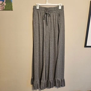 Halara Freizeithose hoher Bund Kordelzug Seitentasche Rüschen weites Bein Large - Bild 1 von 7