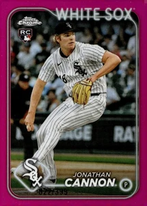 2024 Topps Chrome Update Jonathan Cannon #USC12 Magenta Refractor /399 (RC) - Picture 1 of 2