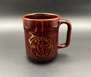 Taza vintage Klein Tools marrón esmaltada 125 años aniversario Pfalzgraff - Imagen 1 de 9