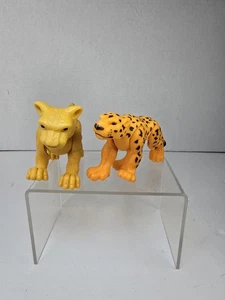 Lotto di 2 personaggi Fisher Price Imaginext leopardo e leone grande gatto della giungla safari - Foto 1 di 7