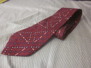 Vintage Addison on Madison Men's Geometric Multi-Color 100% Classic Silk Tie - Picture 1 of 4