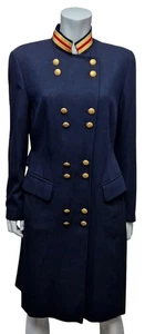 Mondi Vintage Marineblau Kleid Jacke Mantel Militär Gold Geknöpft Selten Find M - Bild 1 von 16
