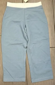 LL Bean Damen blau gerades Bein Pull-On Baumwollmischung Cropped Hose Größe Small - Bild 1 von 5