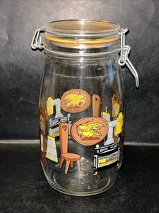 VINTAGE Niveau de Remplissage 9” Jar With Clamp Lid | Made In France Canister - Picture 1 of 9