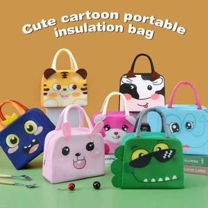 Portable Cartoon Stereoscopic Lunch Bag Thermal Thermal Bag Insulated Lunch _pw - Picture 1 of 20