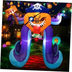 5,5 Fuß Riesige Halloween Aufblasbare Kürbis Oktopus Dekoration Outdoor - Gruselig  - Bild 1 von 7
