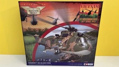 CORGI AA33423 SIKORSKY SH-3A SEA KING HELICOPTER GOLDEN FALCONS VIETNAM 1967 NEW - Image 1 of 4