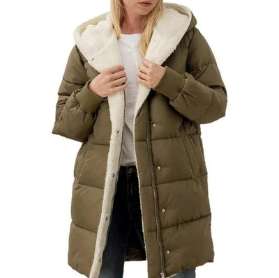 Women's new fashion hood cotton coat with slim fit temperament padded jacket top - Image 1 of 4