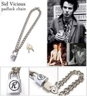 Sid Vicious R Padlock & chain + 2 keys, Rabbit Sex Pistols 