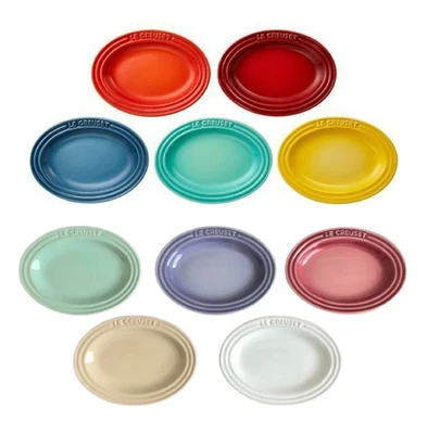 LE CREUSET Oval Mini Plate Multicolor Stoneware Set of 10 Rose Bluebell Rainbow - Image 1 of 4