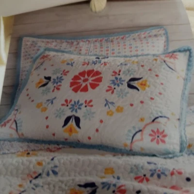 Pioneer Woman Mazie Medallion Quilted Shams Standard 20"x26" 2 PC NEW - Image 1 of 4