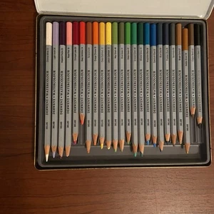 Rexel Derwent 24 Watercolor Pencils Made In Great Britain - Picture 1 of 3