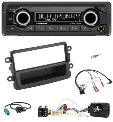 Blaupunkt Bluetooth DAB Lenkrad USB Autoradio für Dacia 2012-2021 dunkelgrau - Bild 1 von 4
