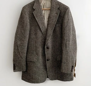 Vintage LL Bean Harris Tweed Blazer Wool England Men's 41R - Picture 1 of 12