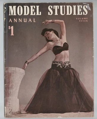 Model Studies Annual V7 Bettie Page 2p, 1956 Diane Webber 68pgs Pinup Magazine  - Image 1 of 2