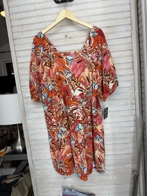 Blusa túnica de algodón 3X para mujer Mlle Gabrielle nueva con etiquetas Foto 1 de 4