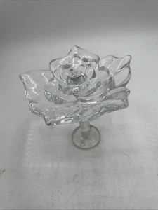 1 Vintage Large Clear Resin Rose Flower Figurine Curtain Tie Back. - Picture 1 of 6