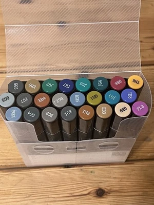 Spectrum Noir Alcohol Marker Pens. 24 Dark Nearly New Most Never Used - Image 1 of 3