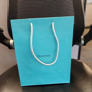 TIFFANY & Co. Packaging 5" x 6" x 3” small blue Paper Gift Shopping Bag Lot of 4 - Picture 1 of 4