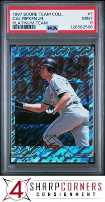 1997 ОЦЕНКА КОМАНДЫ КОЛЛЕКЦИИ ПЛАТИНОВЫЙ #7 CAL RIPKEN JR. HOF POP 1 PSA 9 - Изображение 1 из 3