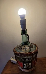 Retro vintage recycled demijohn side table lamp quirky! - Picture 1 of 8