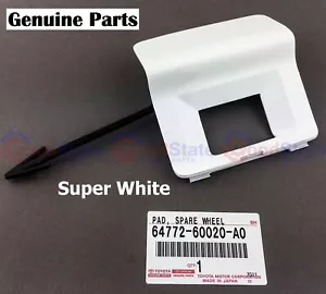 Genuine Toyota Prado 150 Series KDJ GRJ GDJ Spare Wheel Camera Cover Super White - Picture 1 of 6