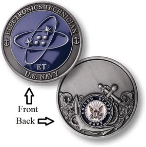 ET = Electronics Technician ~ U.S. Navy ~ Challenge Coins ~ Navy - Picture 1 of 10