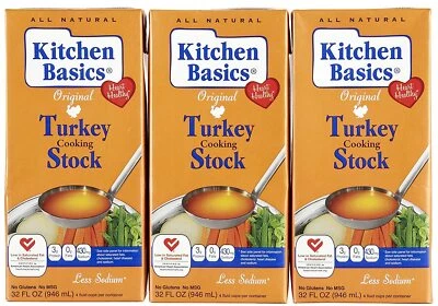 Kitchen Basics Turkey Stock (Gluten Free), 32 oz, (Pack of 3) - Изображение 1 из 2