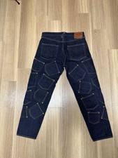 EVISU Many Pockets Blue Denim Pants Jeans Lot.2020 No.2 34×32 Used From Japan