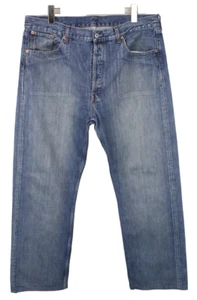 Pantalones de mezclilla para hombre LEVI'S 501 W38/~L30* botón mosca calce recto efecto desvanecimiento azul informal - Imagen 1 de 11