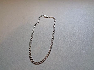 925 SILVER CURB LINK NECKLACE. 17IN X 1CM. Weight 11grams. Used. - Picture 1 of 24