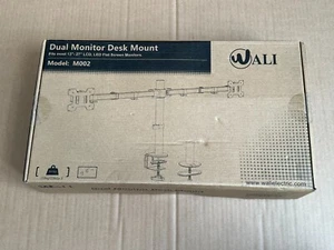 WALI Dual Monitor Fully Adjustable Desk Mount Stand Fits 2 Screens up to 27'' - Picture 1 of 3